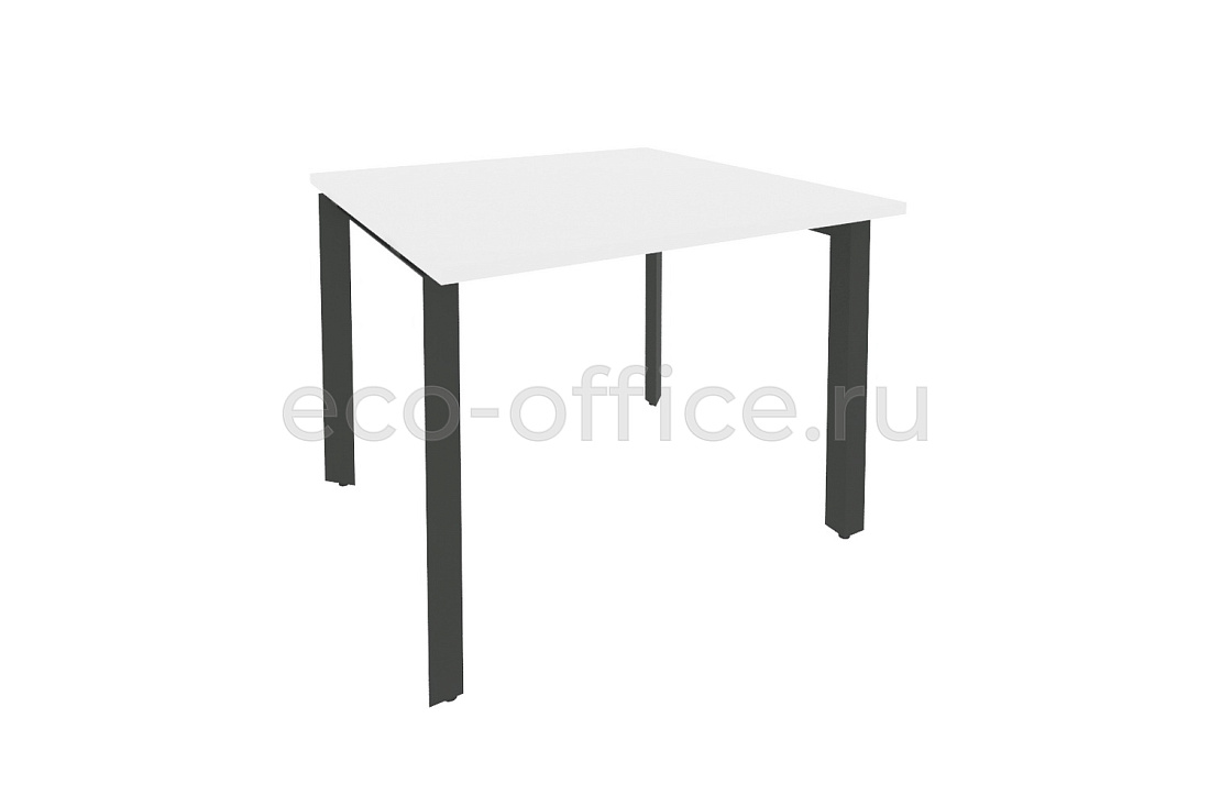 Стол переговорный (1 столешница) ONIX O.MP-PRG-1.1 Белый Бриллиант / Антрацит металл  купить в Екатеринбурге