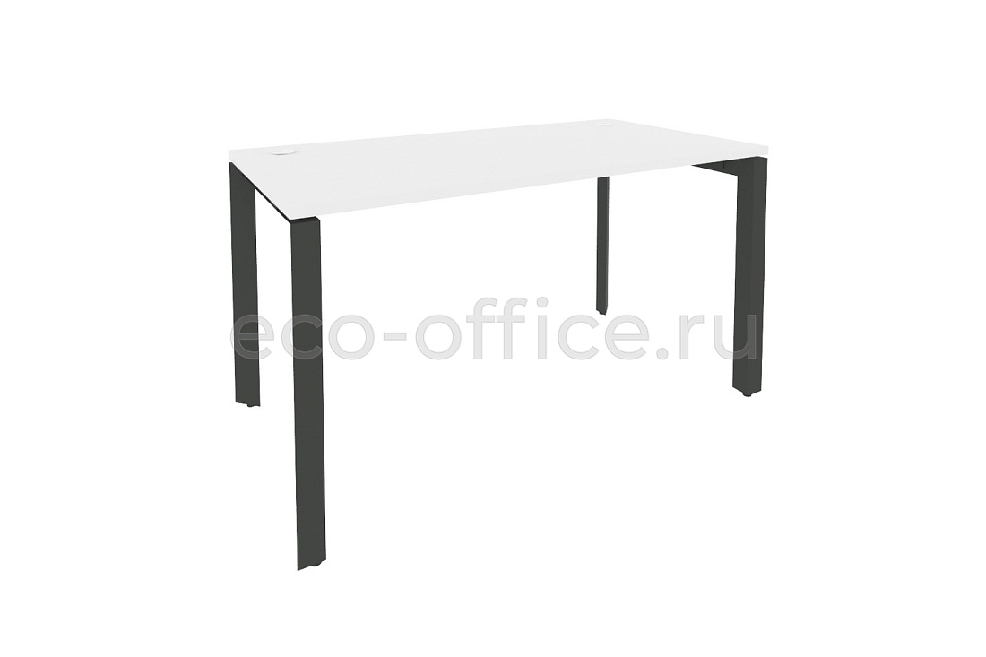 Стол рабочий на П-образном м/к ONIX O.MP-SP-3.7 Белый Бриллиант / Антрацит металл  купить в Екатеринбурге