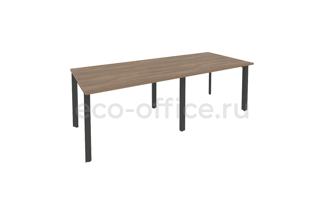 Стол переговорный (2 столешницы) ONIX O.MP-PRG-2.2 Дуб Аризона / Антрацит металл  купить в Екатеринбурге
