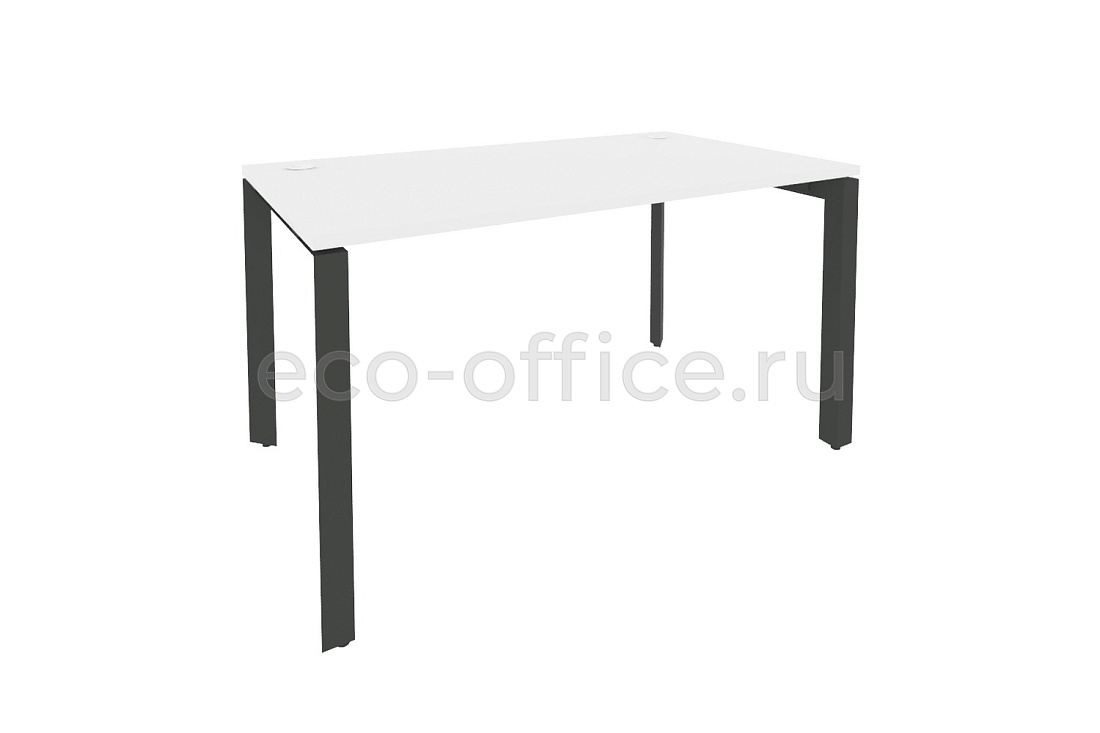 Стол рабочий на П-образном м/к ONIX O.MP-SP-3.8 Белый Бриллиант / Антрацит металл  купить в Екатеринбурге