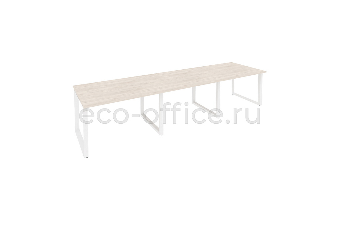 Стол переговорный (3 столешницы) ONIX O.MO-PRG-3.2 Денвер Светлый / Белый металл  купить в Екатеринбурге