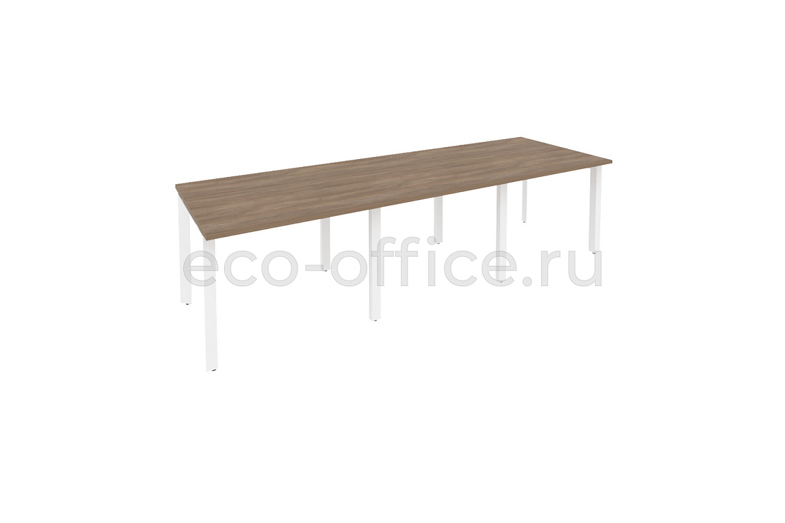 Стол переговорный (3 столешницы) ONIX O.MP-PRG-3.1 Дуб Аризона / Белый металл  купить в Екатеринбурге