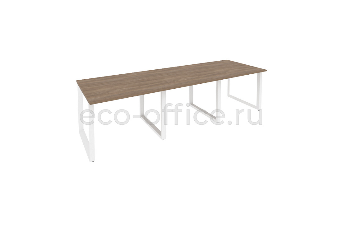 Стол переговорный (3 столешницы) ONIX O.MO-PRG-3.1 Дуб Аризона / Белый металл  купить в Екатеринбурге