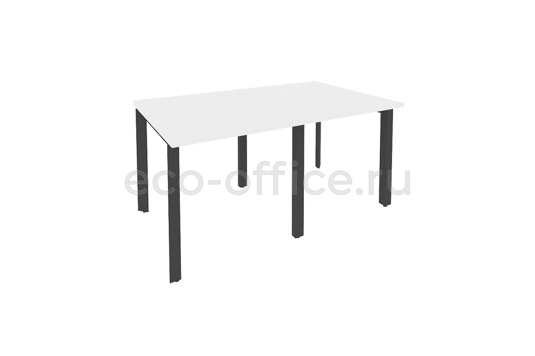 Стол переговорный (2 столешницы) ONIX O.MP-PRG-2.0 Белый Бриллиант / Антрацит металл  купить в Екатеринбурге