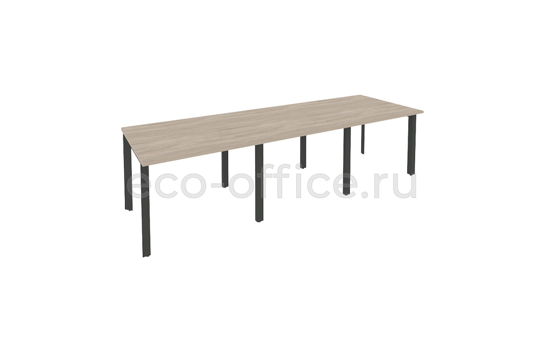 Стол переговорный (3 столешницы) ONIX O.MP-PRG-3.1 Дуб Аттик / Антрацит металл  купить в Екатеринбурге