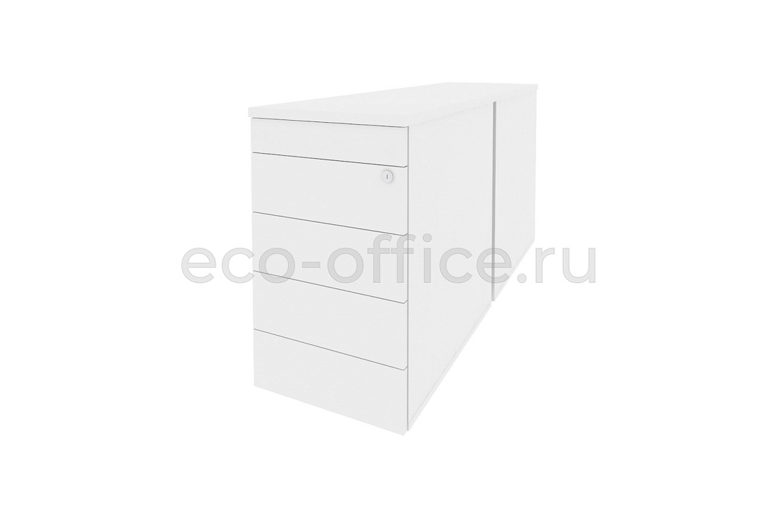 Тумба двойная приставная / опорная (TIP-ON) ONIX O.TPO-2.7 TIP Белый Бриллиант купить в Екатеринбурге