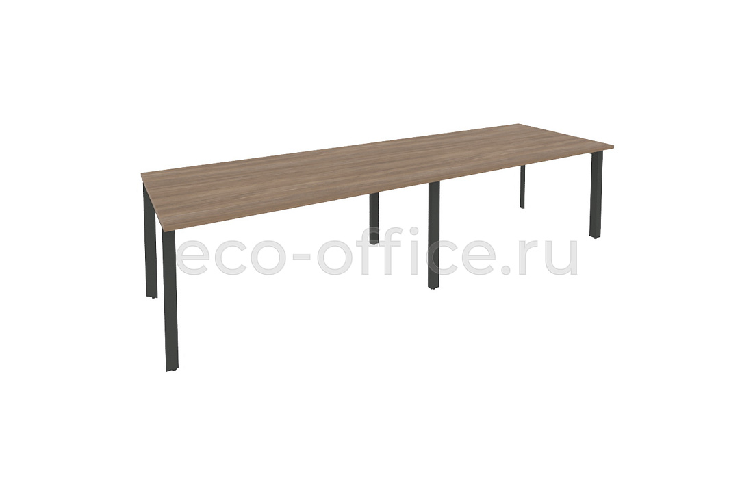 Стол переговорный (2 столешницы) ONIX O.MP-PRG-2.4 Дуб Аризона / Антрацит металл  купить в Екатеринбурге