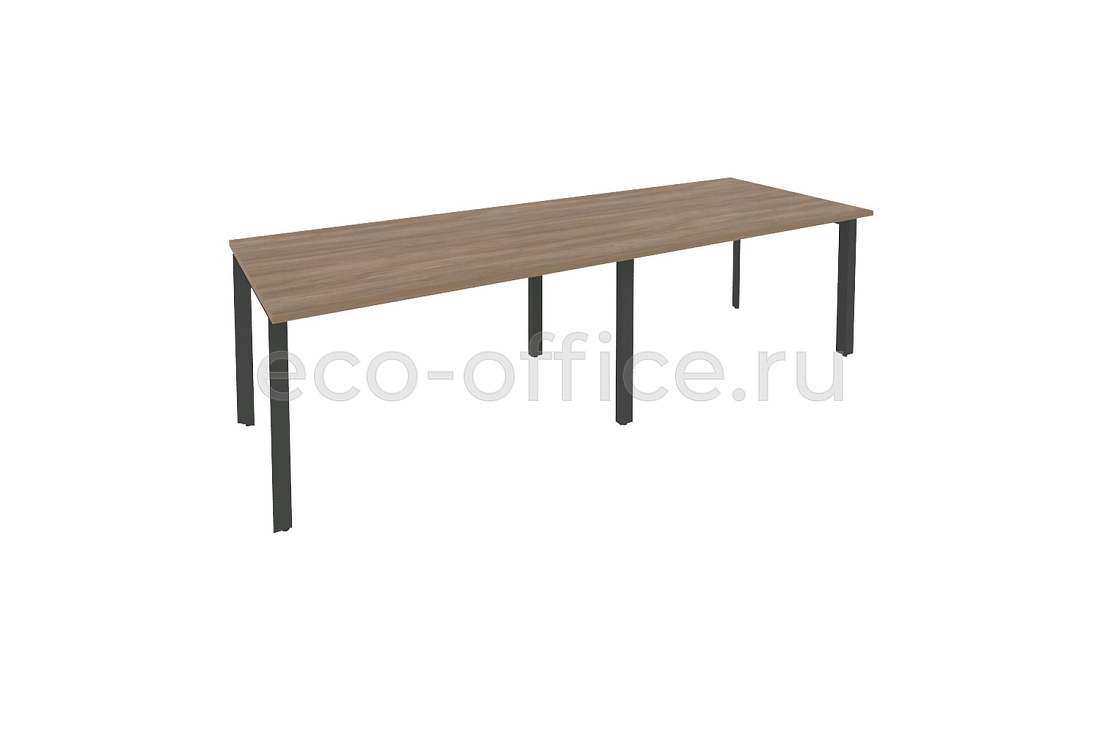 Стол переговорный (2 столешницы) ONIX O.MP-PRG-2.3 Дуб Аризона / Антрацит металл  купить в Екатеринбурге