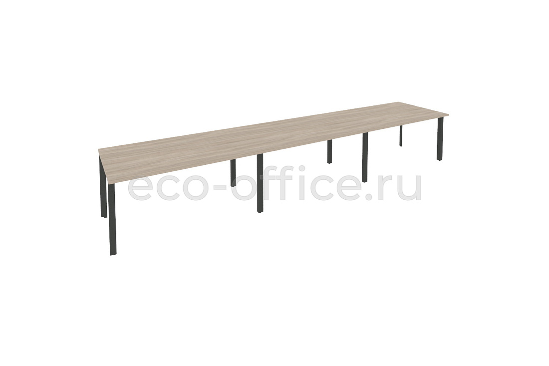 Стол переговорный (3 столешницы) ONIX O.MP-PRG-3.4 Дуб Аттик / Антрацит металл  купить в Екатеринбурге