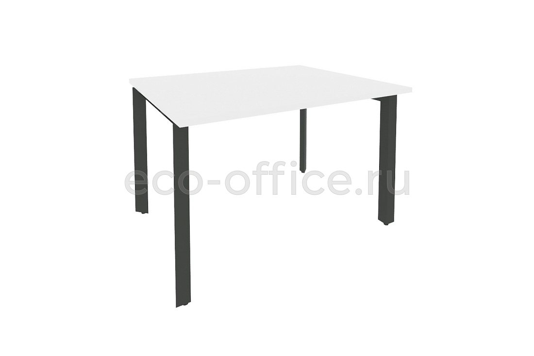 Стол переговорный (1 столешница) ONIX O.MP-PRG-1.2 Белый Бриллиант / Антрацит металл  купить в Екатеринбурге