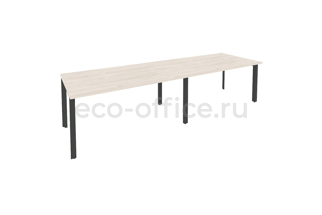 Стол переговорный (2 столешницы) ONIX O.MP-PRG-2.4 Денвер Светлый / Антрацит металл купить в Екатеринбурге