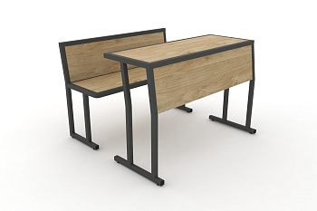 Комплект для первого ряда DESK DKN-1100SPL Тиквуд Светлый / Антрацит Металл купить в Екатеринбурге
