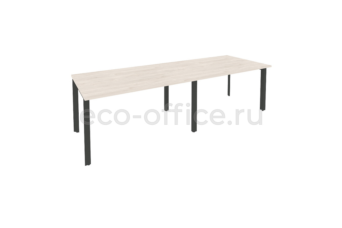 Стол переговорный (2 столешницы) ONIX O.MP-PRG-2.3 Денвер Светлый / Антрацит металл купить в Екатеринбурге