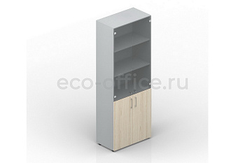 Шкаф для документов высокий EMHS834TN Акация Аури / Белый купить в Екатеринбурге