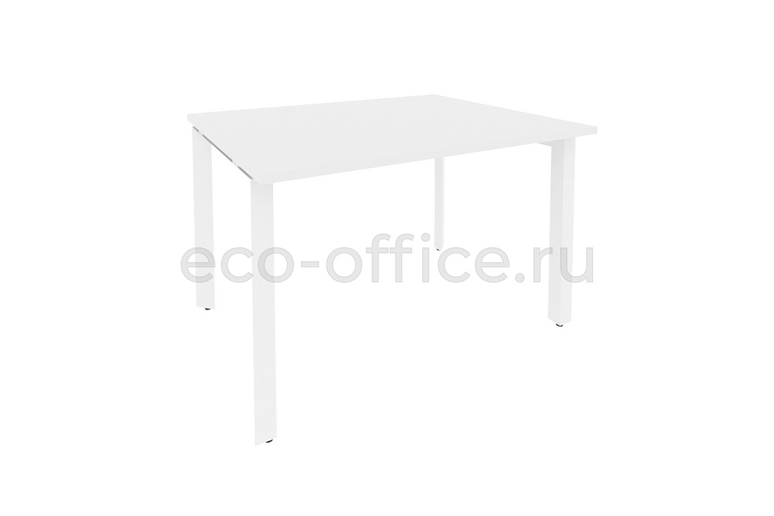 Стол переговорный (1 столешница) ONIX O.MP-PRG-1.2 Белый Бриллиант / Белый металл  купить в Екатеринбурге