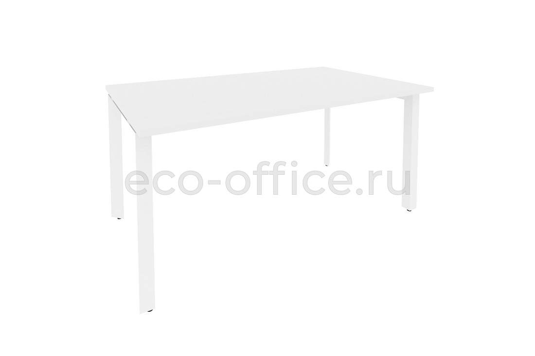 Стол переговорный (1 столешница) ONIX O.MP-PRG-1.4 Белый Бриллиант / Белый металл  купить в Екатеринбурге