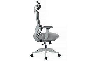 Кресло RV Chair SKILL 6245AX-HS Серая сетка / Серая ткань фото