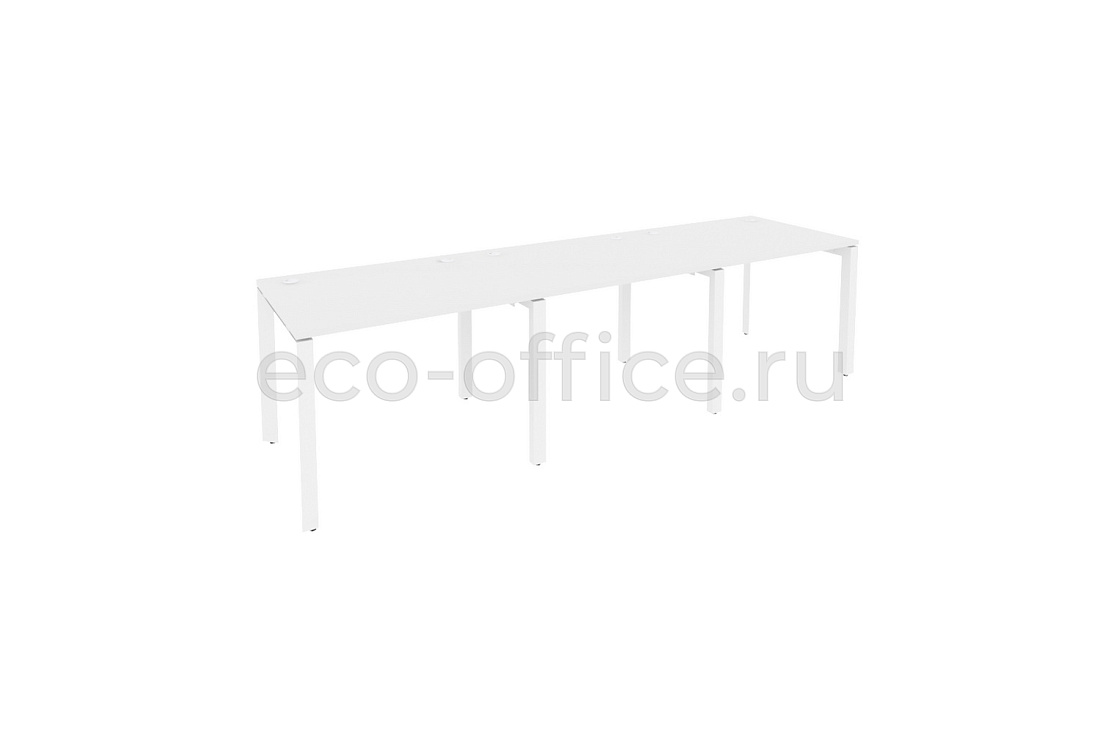 Рабочая станция на П-образном м/к ONIX O.MP-RS-3.1.8 Белый Бриллиант / Белый металл  купить в Екатеринбурге