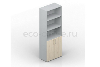 Шкаф для документов высокий EMHS833 Акация Аури / Белый купить в Екатеринбурге