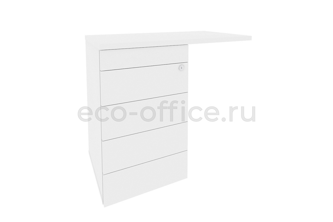 Тумба приставная (TIP-ON) (универсальная л/пр) ONIX O.TPU-4 TIP Белый Бриллиант купить в Екатеринбурге