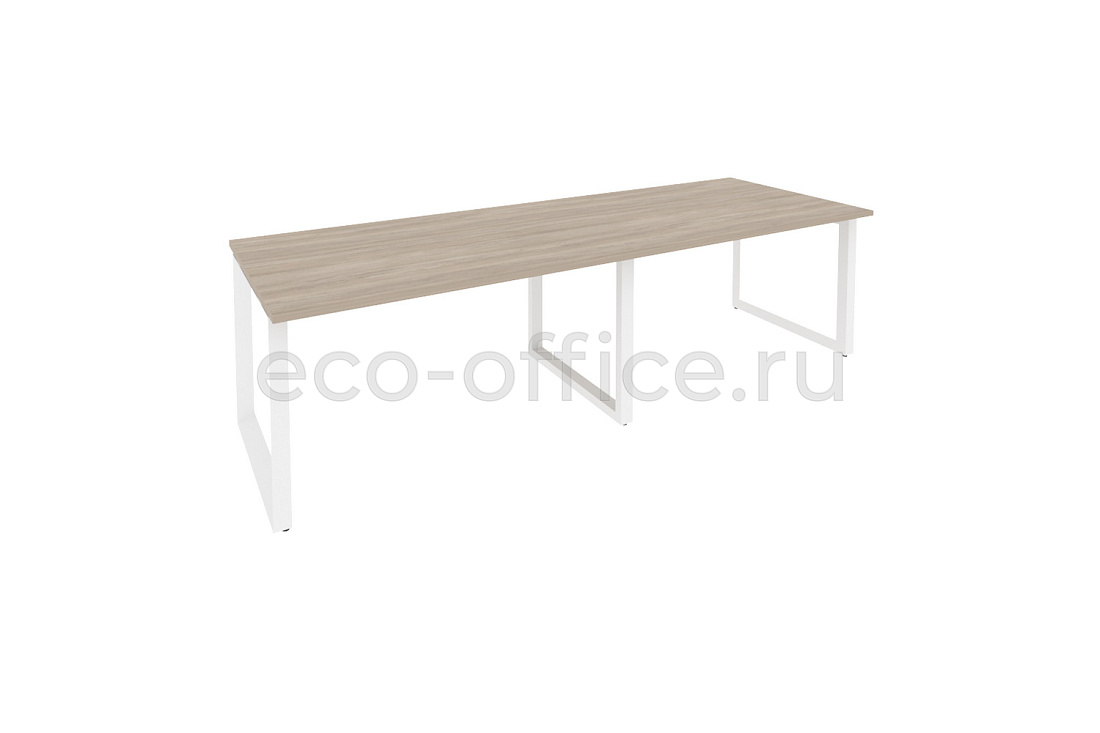 Стол переговорный (2 столешницы) ONIX O.MO-PRG-2.3 Дуб Аттик / Белый металл  купить в Екатеринбурге