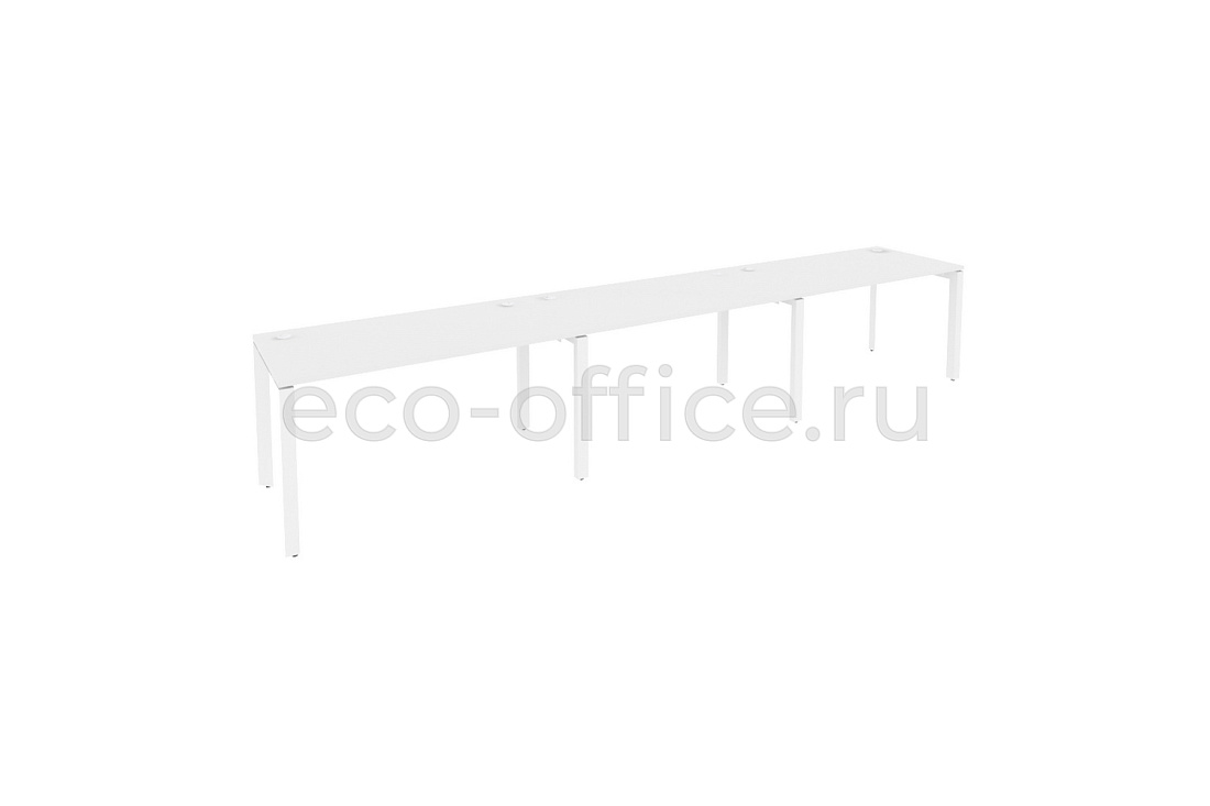 Рабочая станция на П-образном м/к ONIX O.MP-RS-3.3.7 Белый Бриллиант / Белый металл  купить в Екатеринбурге