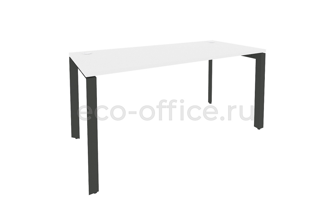 Стол рабочий на П-образном м/к ONIX O.MP-SP-4.7 Белый Бриллиант / Антрацит металл  купить в Екатеринбурге