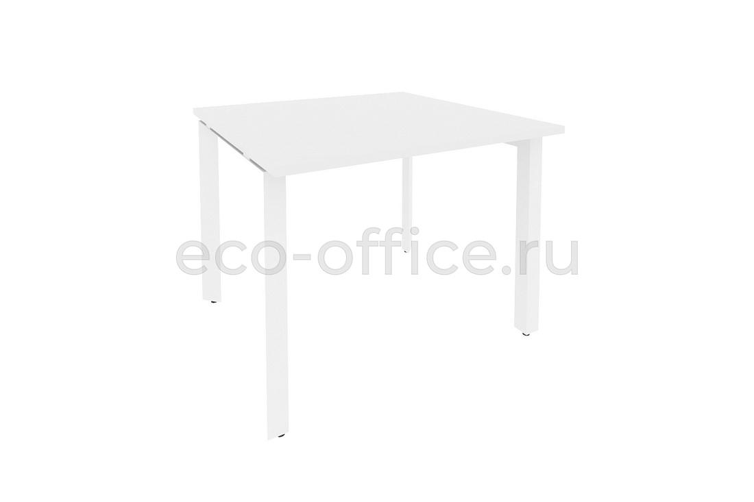 Стол переговорный (1 столешница) ONIX O.MP-PRG-1.1 Белый Бриллиант / Белый металл  купить в Екатеринбурге