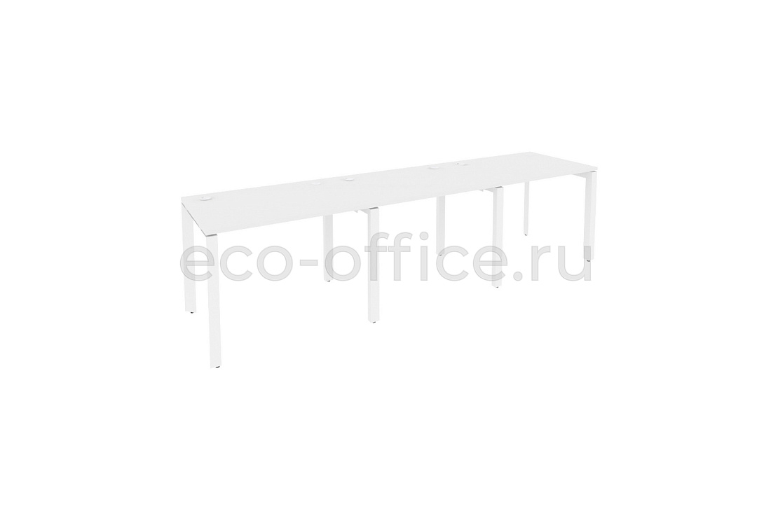 Рабочая станция на П-образном м/к ONIX O.MP-RS-3.1.7 Белый Бриллиант / Белый металл  купить в Екатеринбурге