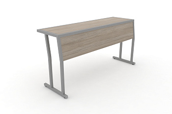 Стол учебный трехместный с царгой DESK DK-1500SP Дуб Аттик / Серый Металл купить в Екатеринбурге