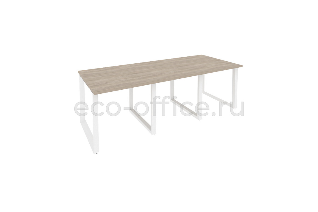 Стол переговорный (3 столешницы) ONIX O.MO-PRG-3.0 Дуб Аттик / Белый металл  купить в Екатеринбурге