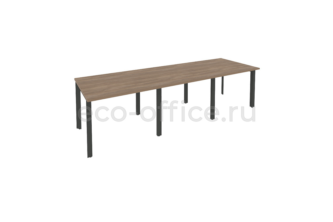 Стол переговорный (3 столешницы) ONIX O.MP-PRG-3.1 Дуб Аризона / Антрацит металл  купить в Екатеринбурге