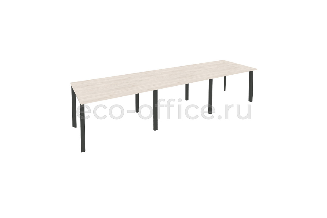 Стол переговорный (3 столешницы) ONIX O.MP-PRG-3.2 Денвер Светлый / Антрацит металл купить в Екатеринбурге